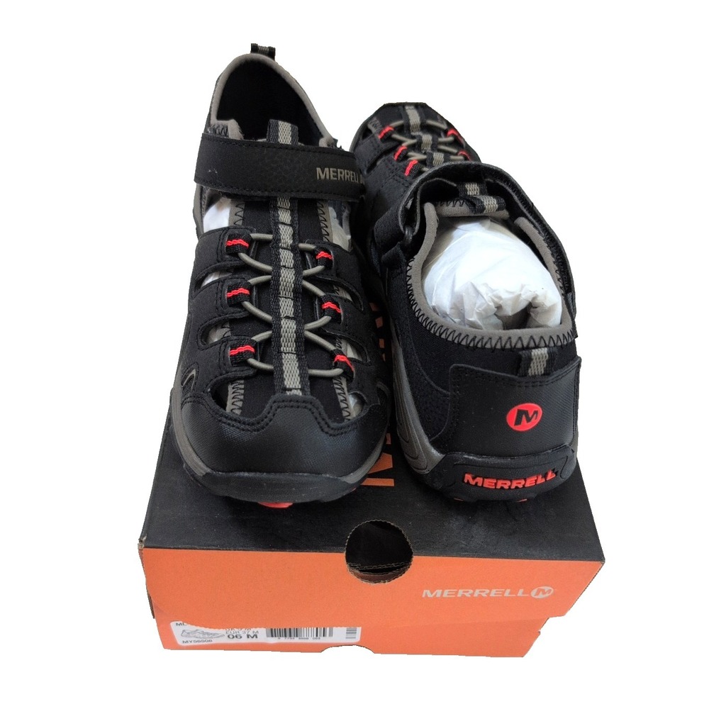 Merrell ML Hydro H20 Hiker Sandals -Boys Size 7 - Black - New - Picture 3 of 5